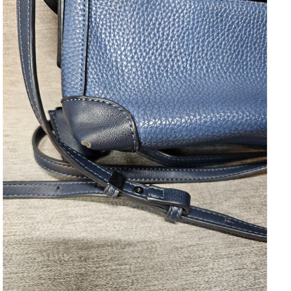 Bugatti Womens Dark Blue/Black Faux Leather Crossbody Bag EUC - Picture 12 of 12